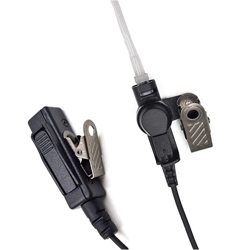 RISENKE-Walkie Talkie Earpiece for Hytera,PD502,PD562,TC-500,TC-508,TC-518, TC-580 Radio, 2Pin Headset, Screw Connector with Mic