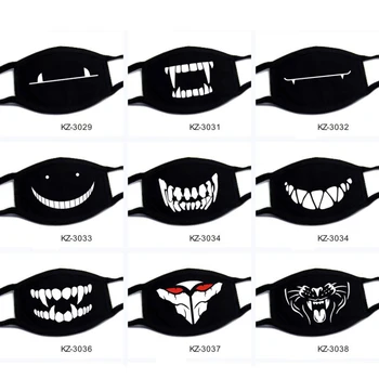 Uomo Donna Maschera Maschera invernale Denti carini Sorriso Teschio Orso Creativo Cotone Fresco Viaggio Bocca Maschera Polvere decorativa Nuovo design