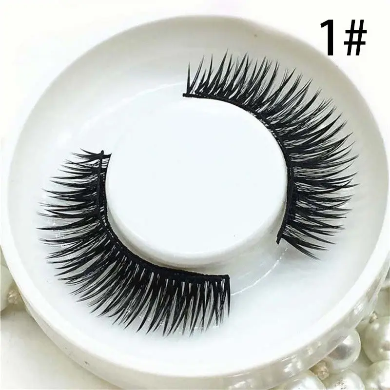 2 Pairs 3D Magnetic Eyelashes Natural Long Thick Full Strip Fake Lashes Reusable Women Makeup False Magnet Eyelash Extension