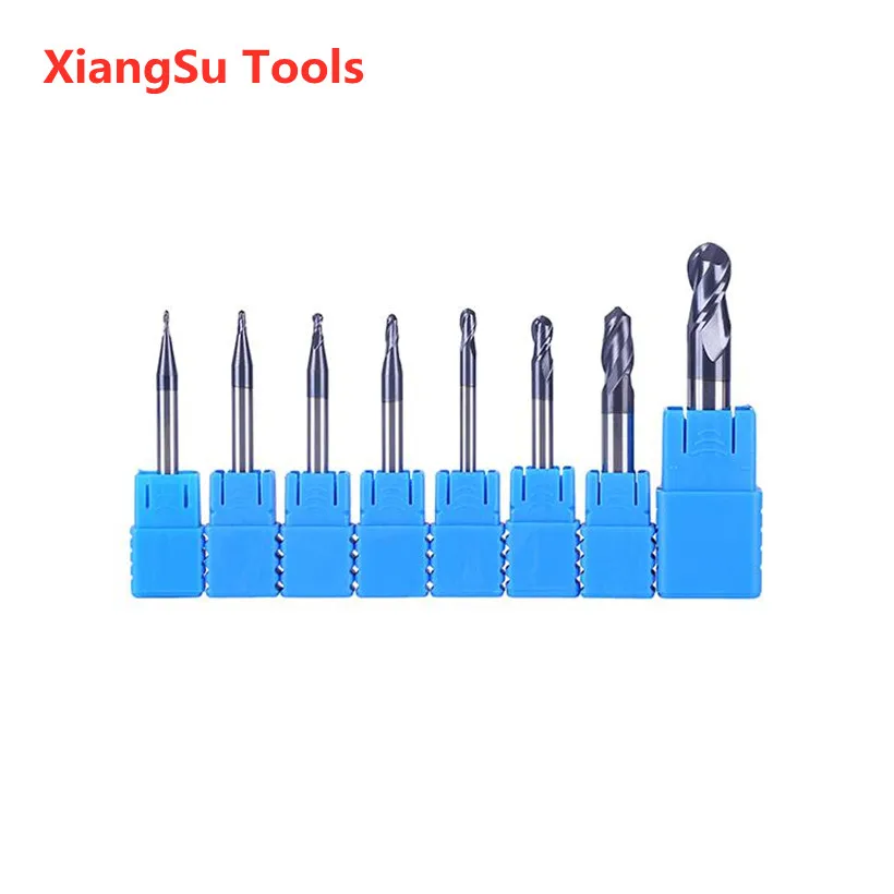 R2.5-R3-R4mm 2Flutes Ball Nose End Mill CNC Milling Cutter Hrc45 Alloy Tungsten Steel Milling Machine Tools For Steel