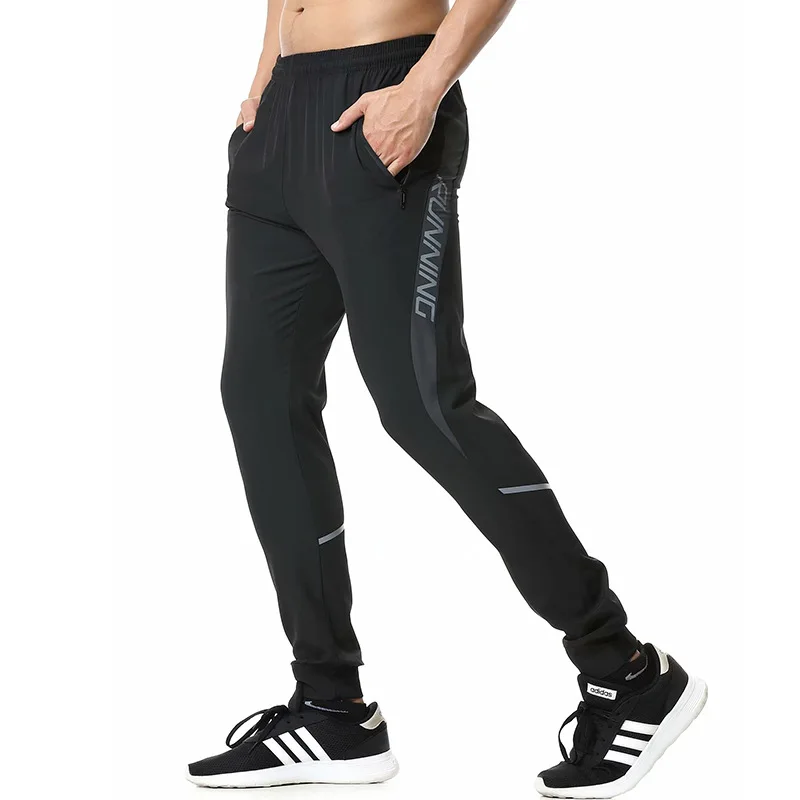 

Men Reflective Running Pants Jogging Training Breathable Gym Sweatpants Fitness Sport Trousers With Zipper Pocket Custom Logo