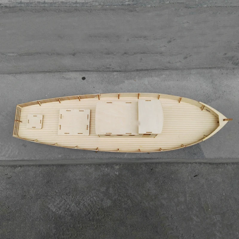 Fishing Boat Manual Boat Model Kits, Remote Control Electric Boat Wooden Assembled Boat Model