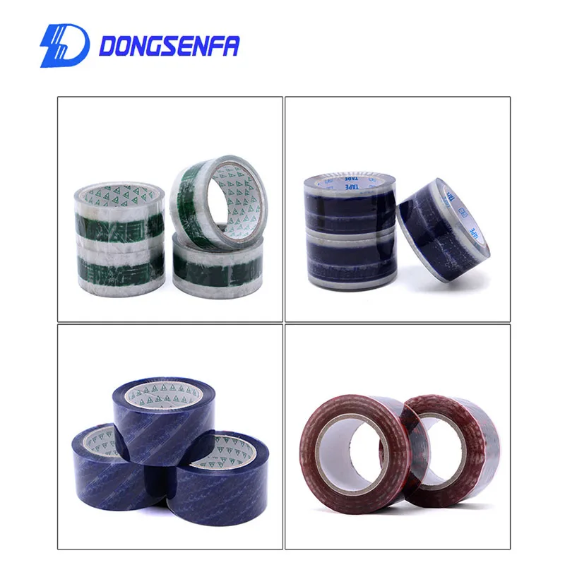 50mm*100M Custom Adhesive Tape With Logo Warning Carton Sealing Clear Transparent Tape Colorful Adhesive Ribbon