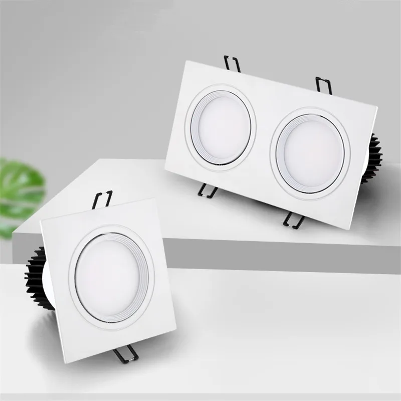 Dimmable Recessed Anti Glare LED Downlights 9W/12W/15W/18W/24W/30W COB Ceiling Lamps Spot Lights AC90~260V For Home illumination