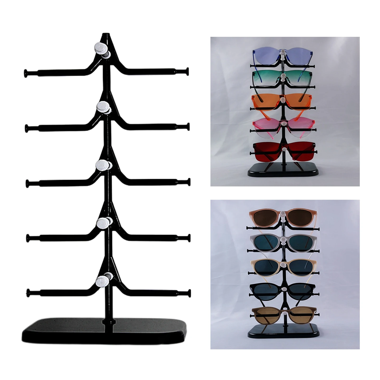 Soporte de exhibición para gafas de sol, estante de 5 capas, 5 pares