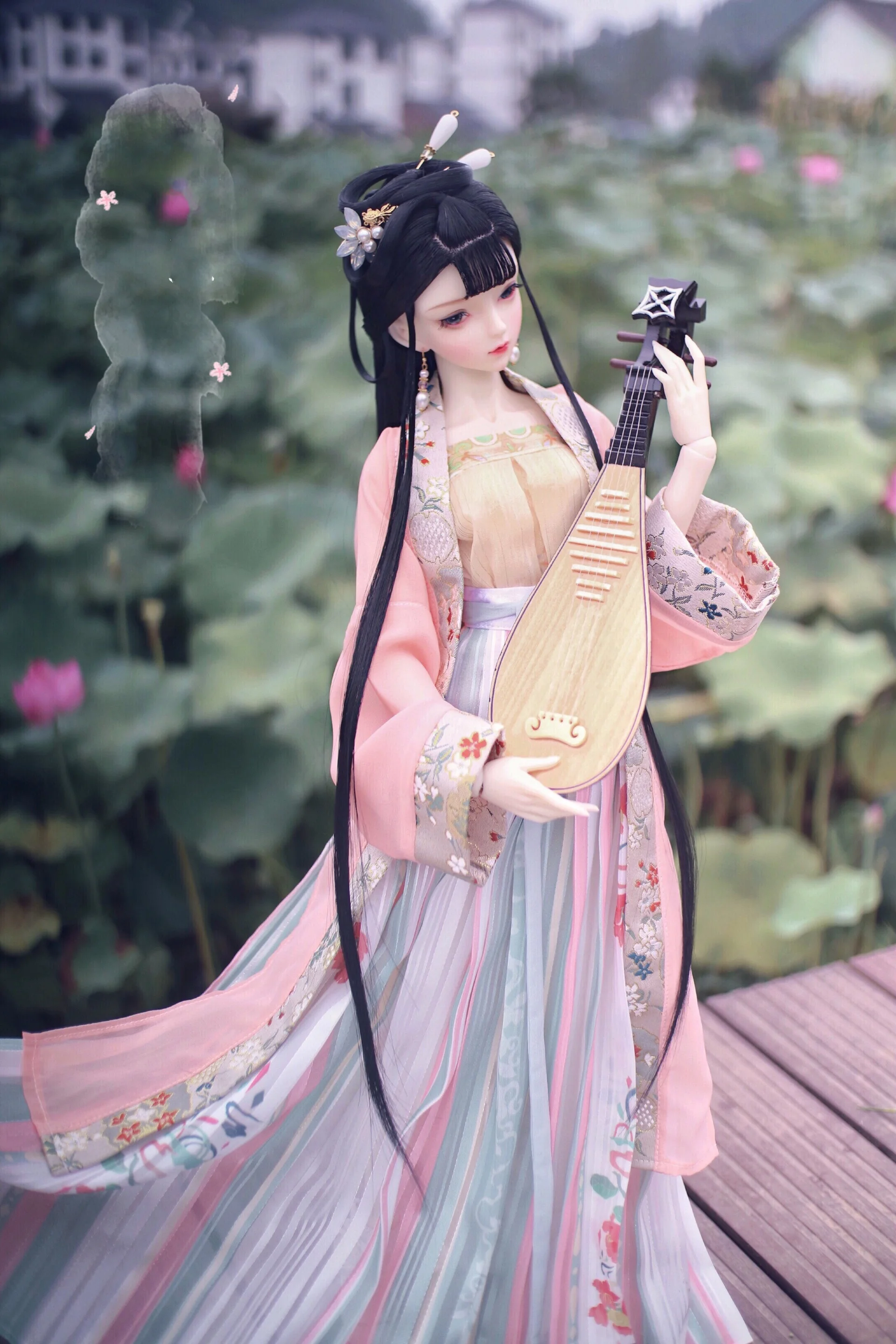 

1/4 1/3 Scale BJD Clothes Accessories Chinese Ancient Costume Hanfu Fairy Dress For BJD/SD MSD SD13 EID Big Girl Doll B0312