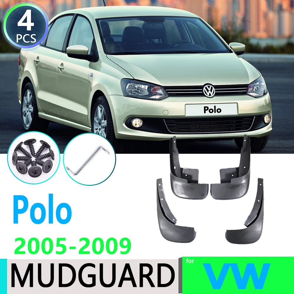 for Volkswagen VW Polo Mk4 9N3 2005~2009 Car Fender Mudguard Mud Flaps Guard Splash Flap Car Accessories