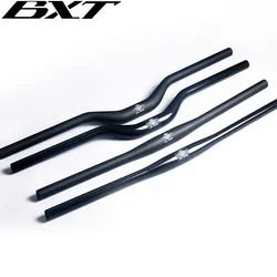 BXT-Carbon Fiber Bicycle Handlebar, Matt, Glossy, Mountain Bike, MTB Parts, 600mm - 720mm