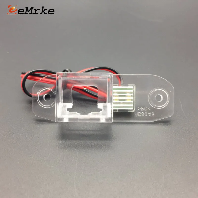 EEMRKE Car Rear View Camera Bracket Housing License Plate Lights Mount for Volvo S40 XC90 V50 C70 XC70 XC60 S80 S80L V70 V60 S60