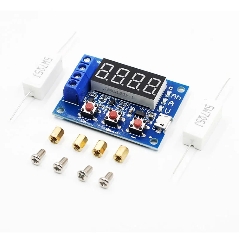 1.2V 12V 18650 ZB2L3 Li-ion Lithium Battery Capacity Tester + Resistance Lead-acid Battery Capacity Meter Discharge Tester 1 Set