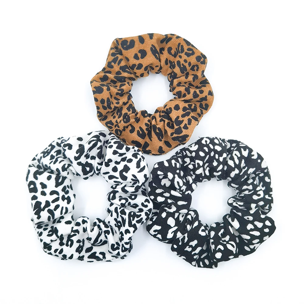 3PCS/Set Fashion Leopard Zebra Pattern Scrunchies Elastic Hair Band Women Girl Corduroy Dot Headband Ponytail Holder Accessories