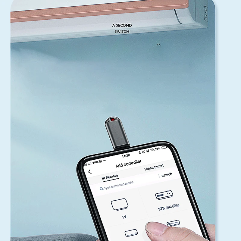 بيانات الضفدع Type-C صغير IR تحكم عن بعد محول ل هاتف أندرويد ذكي الأشعة تحت الحمراء العالمي التحكم عن مكيف الهواء/التلفزيون/STB
