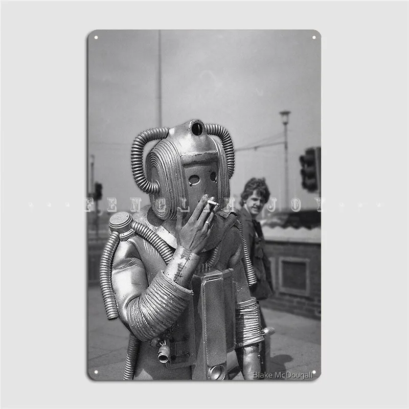 

Smokings Cyberman Metal Sign Wall Mural Bar Cave Personalized Plates Tin Sign Poster