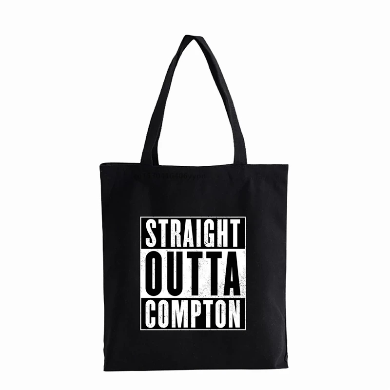 straight outta compton menwomen Shopper bag Gothic Art Painting NWA Handbags Canvas bag compton Shoulder Bag Tote bags Bolsas