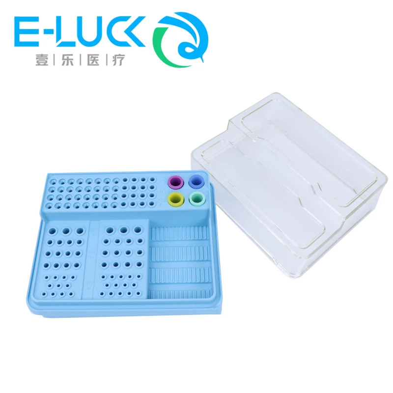 

Dental Endo Disinfection Box Sterilize Bur Box Dental for RA FG HP Burs Files Holder Stand 107 Holes