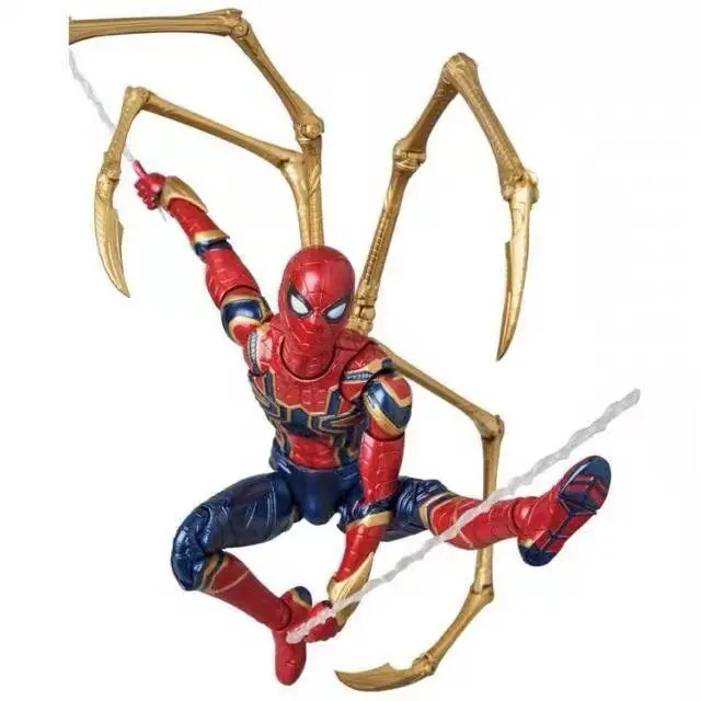 Marvel Iron Spider Mafex 081 PVC Joints Movable Figure Model Toys 14cm