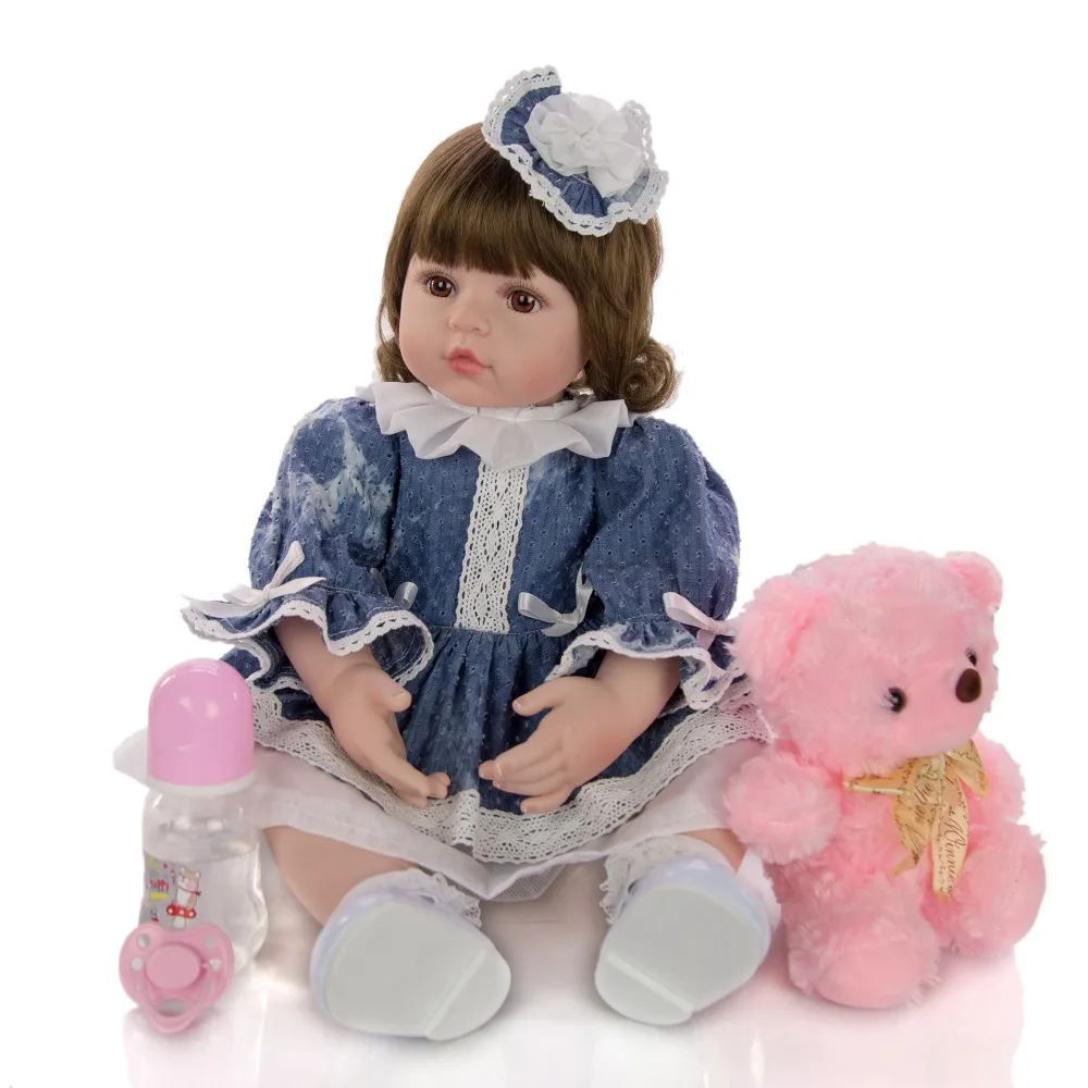 24 Inch Lovely Baby Reborn 60 cm Lifelike Newborn Babies Boneca Toy For Children's Day Gifts Toddler Bedtime Playmate