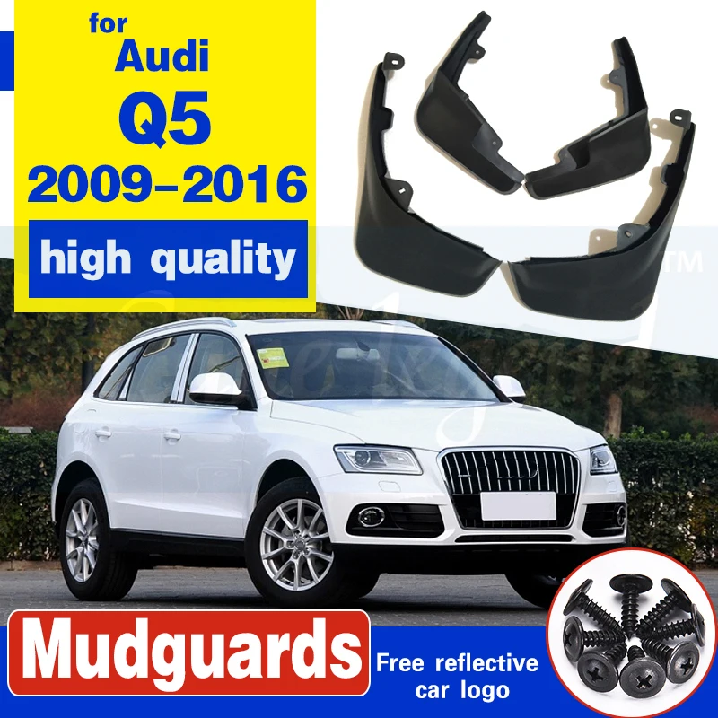 Fit For Audi Q5 2009-16 Molded Mudflaps Mud Flap Flaps Splash Guards Fender 2015 2014 2013 2012 2011 2010 Front Rear Accessories