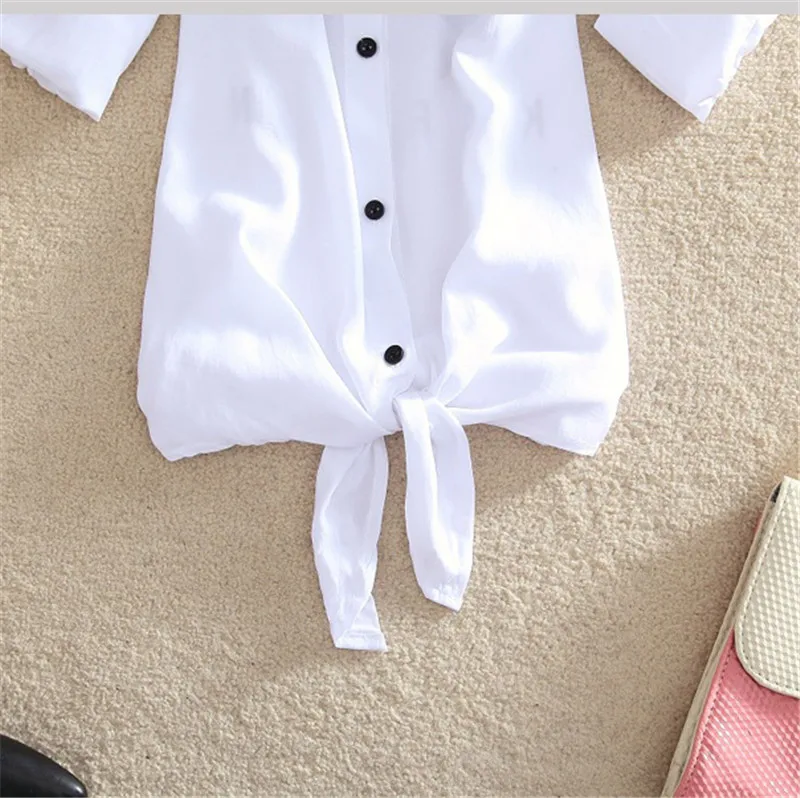 Women Shirts White Blouses Kimono Summer Top Women Letter Printed Shirts Sleeve Turn Down Collar Casual Print Cardigan DD2433