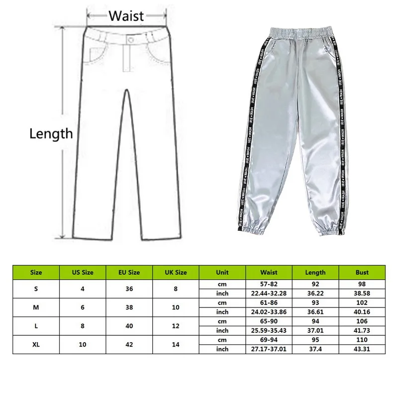 Women Pants Joggers Pants Women Glossy Ribbon Trousers Harajuku Sweatpants Women\'s Loose Cargo Pants Big Pocket Satin High