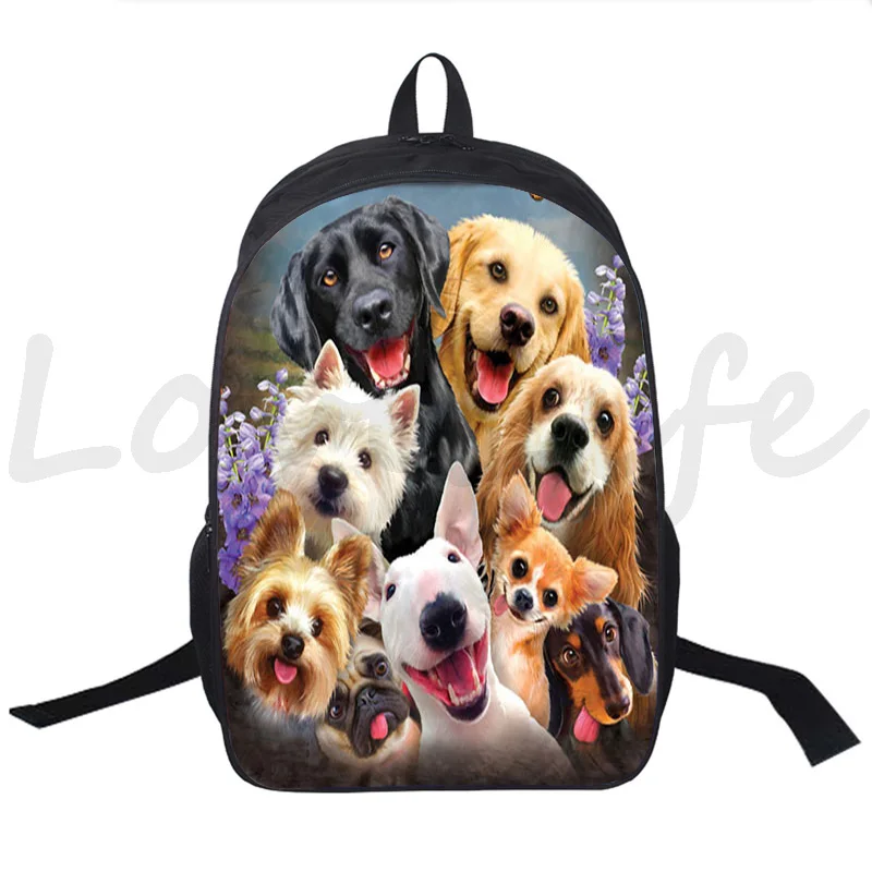 

Dog Bulldog Backpack Boston Terrier Bookbags Boys Girls Rucksack Husky Dog Schoolbag German Shepherd Laptop Knapsacks animal bag