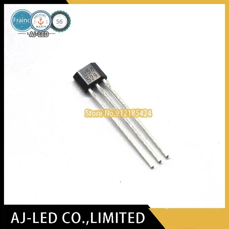 10pcs/lot US5881KUA-AAA-000-BU Unipolar Hall element switch sensor Mark: U58 DIP TO-92