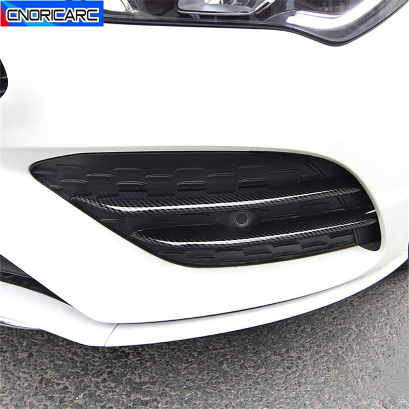 Car Styling Front Fog Light Trim Strips Decoration For Mercedes Benz CLA C118 200 220 2020 Exterior Lamp Modified Decals