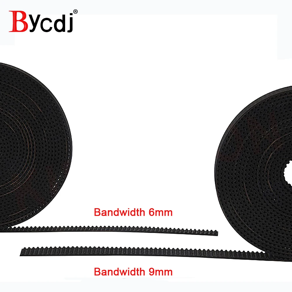 GT2 timing belt wide 6mm Rubber 2GT-6/2GT-9mm Small Backlash for 3d printer RepRap Mendel CNC 2GT belt pulley High Quality