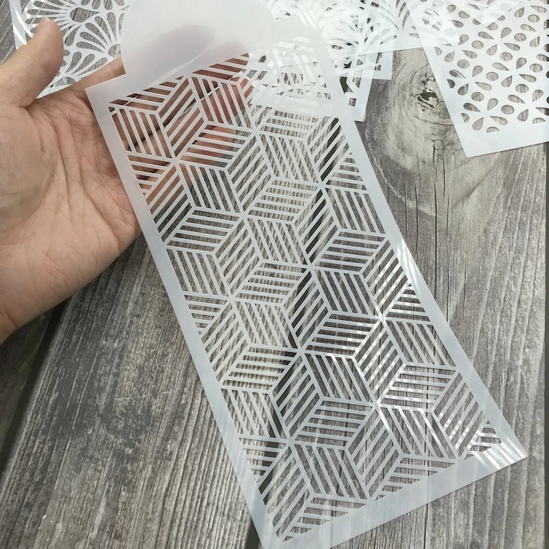 10 ชิ้น/เซ็ตเค้ก Wave ตกแต่ง DIY แม่แบบแม่พิมพ์พลาสติก Pad Strew Duster ดอกไม้เบเกอรี่เครื่องมือแม่พิมพ์ Mandala Totem ลายฉลุลูกไม้