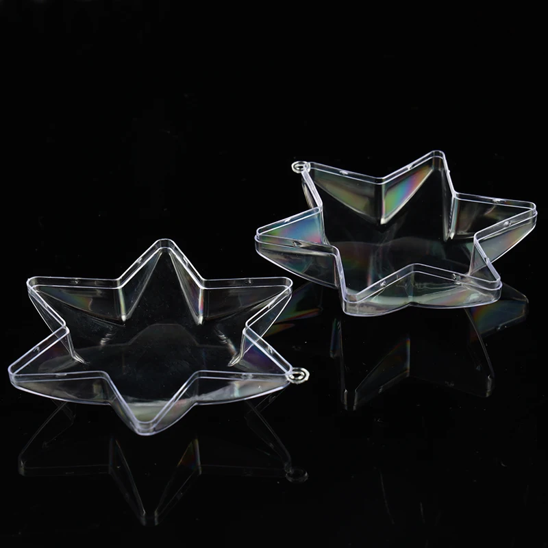 10cm Pentagram Hexagonal Star Clear Plastic 3D Bath Bomb Mold Christmas Xmas Bathing Bomb Mould DIY Decoritions Bath Accessories