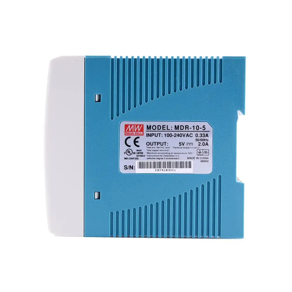 Original Mean Well MDR-10-5 series DC 5V 2A 10W meanwell Single Output Industrial DIN Rail Power Supply