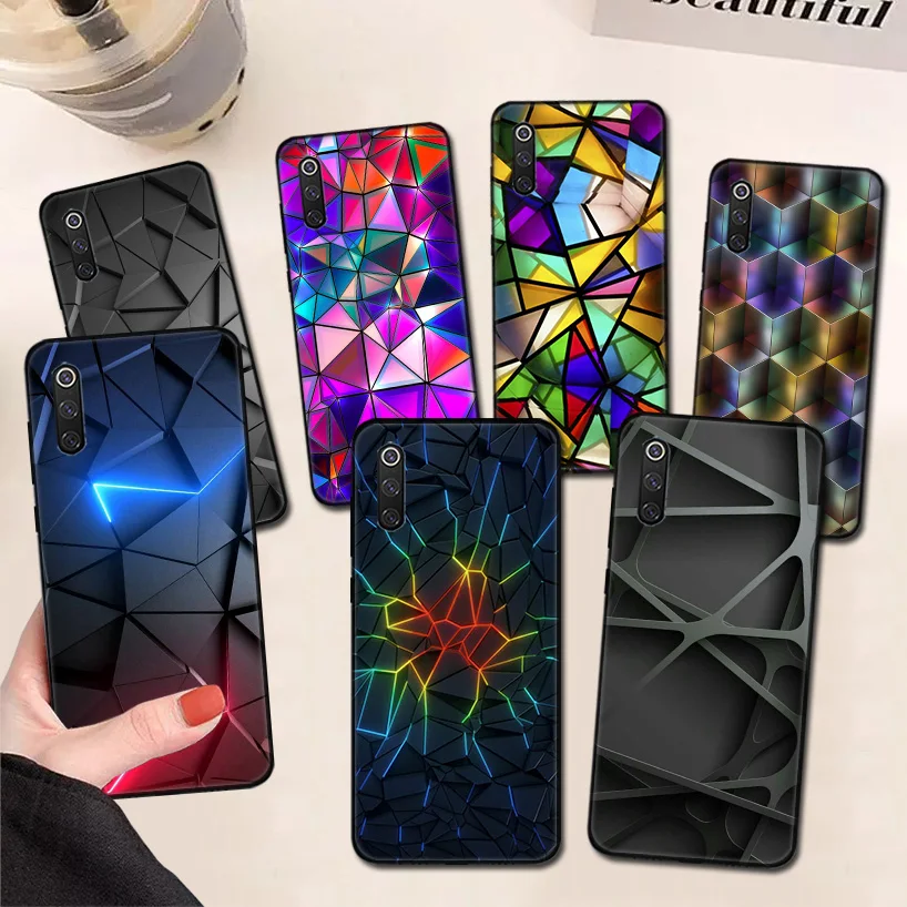 Plating Geometric Marble Neon Crack Silicone Case Coque For Xiaomi Redmi Note 10 Pro 10S 9S 9 8T 8 8A 9A 9C 7 7A 6 6A 5 S2 Phone