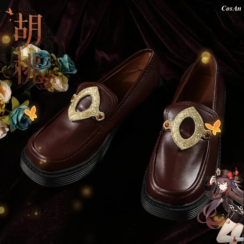 CosAn Hot Game Genshin Impact Hu Tao/Wanderer Shoes Cosplay Universal Combat Clogs Unisex Role Play Used