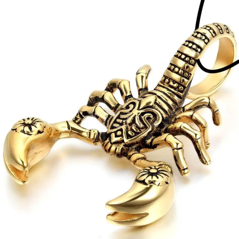 Animal Scorpion King Pendant Necklace Men\'s Necklace New Fashion Metal Sliding Pendant Accessories Party Jewelry