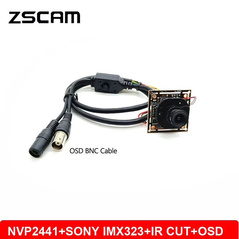 1080P AHD/CVI/TVI/CVBS 4 In 1 Surveillance Camera Module 2MP Low Illumination Cam Board Sony323 Chip With IR-Cut/OSD Menu Cable