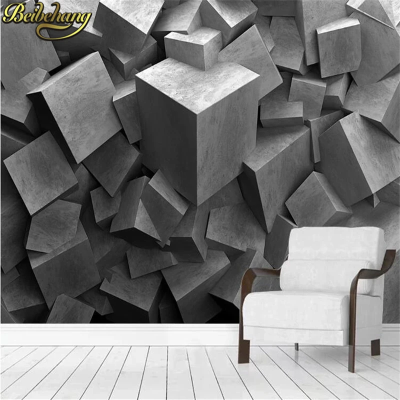 beibehang custom Photo backdrops wallpaper for living room Cement slab block mural wall paper bedroom decor abstract