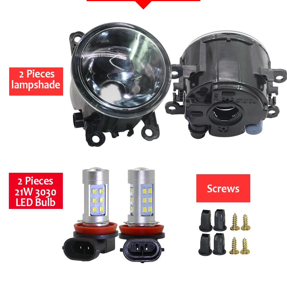 Fog Light Assembly H11 Car LED Fog Lamp DRL 12V For Peugeot 3008 2008 4007 4008 5008 207 307 301 308 407 408 607 Bipper Tepee view 3