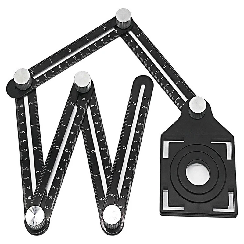 Strumenti per l'edilizia piastrella in legno strumento per punzonatura righello di misurazione multi-angolo righello di posizionamento pieghevole in alluminio professionale