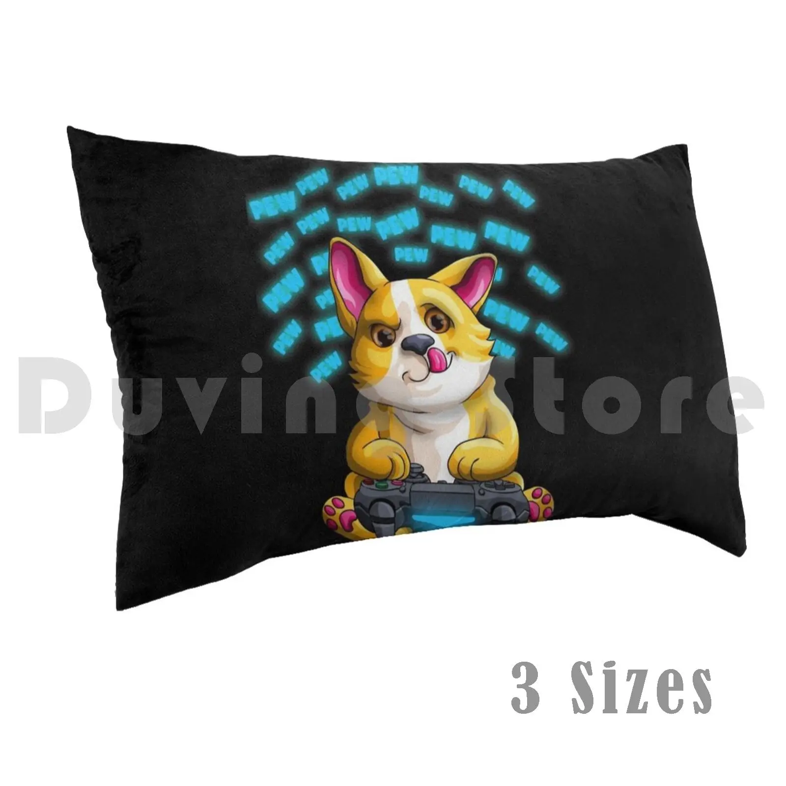 Gamer Corgi Funny Video Gaming GiftPillow case Gun Funny Cat Guns Madafakas Meme Cat