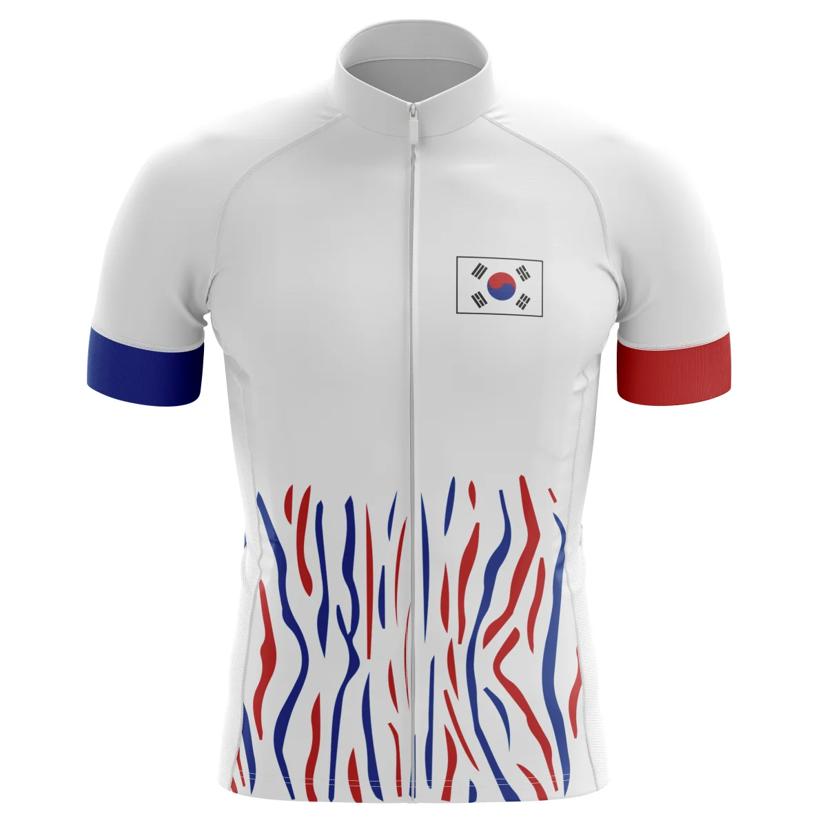 HIRBGOD Anti-Sweat Men Bike Jersey for South Korea Flag Elements Irregular Shading Sign Cycling Shirt Outdoor Top,TYZ634-01