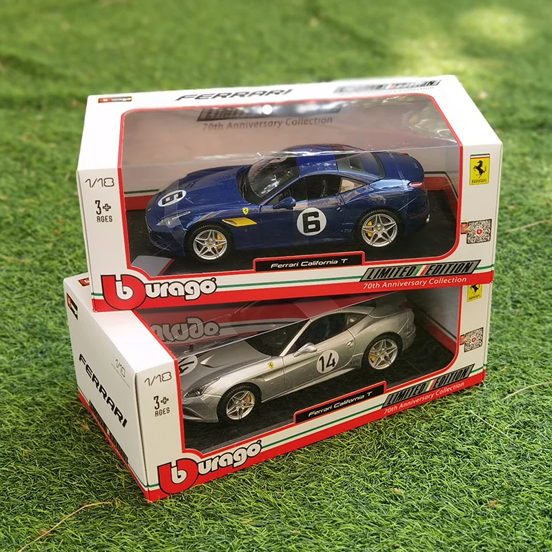 Bburago 1:18 Scale Ferrari California T 70th Anniversary Alloy Luxury Vehicle Diecast Cars Model Toy Collection Gift