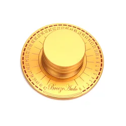 KYYSLB 60*23mm Power Amplifier Chassis Knob with Scale Seiko Aluminum Case Knob Golden Volume Potentiometer Knob House DIY