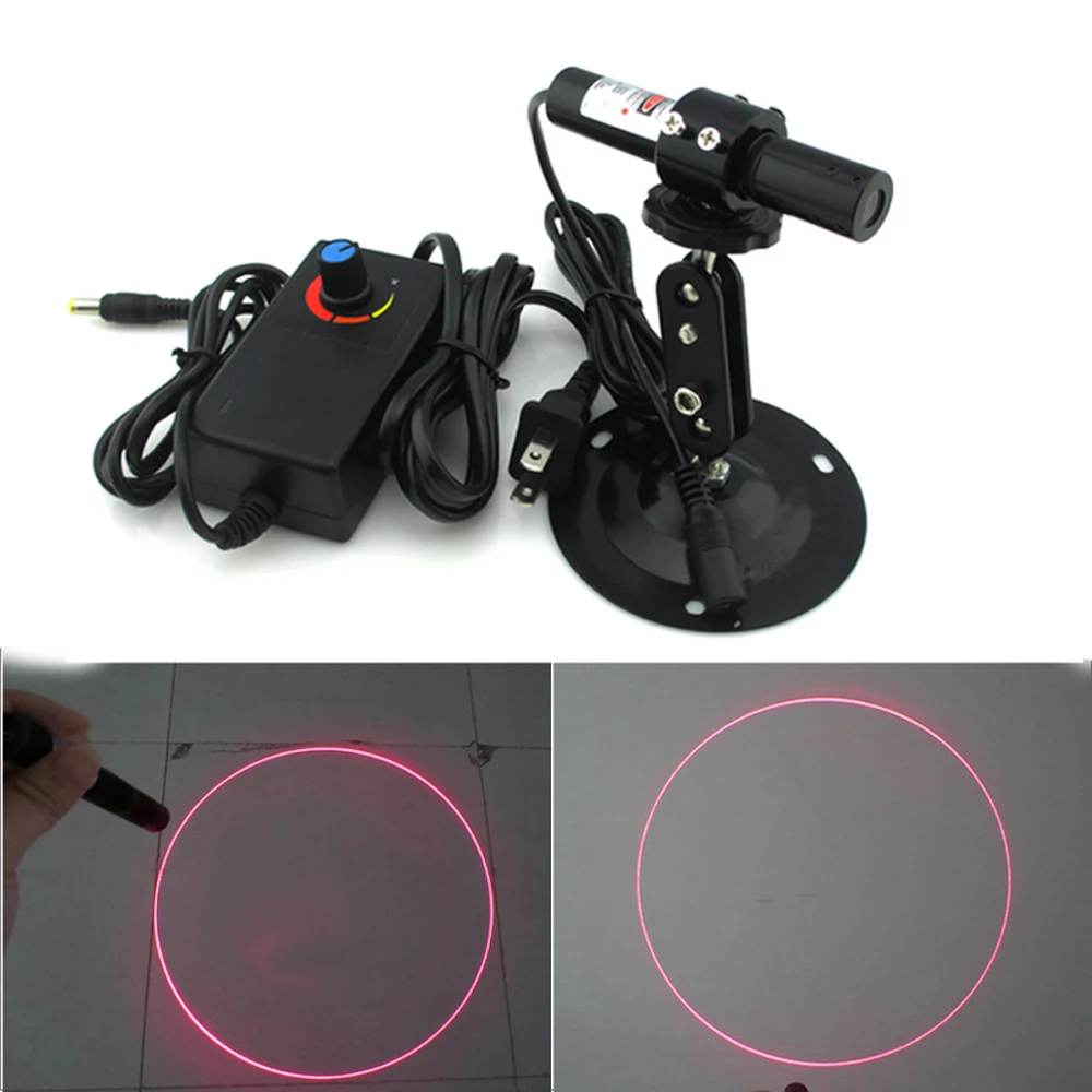 650nm 100mW Red Large Circle Laser Module 16X90mm Infrared Positioning Lamp W/Adapter US/EU/AU/UK DIY