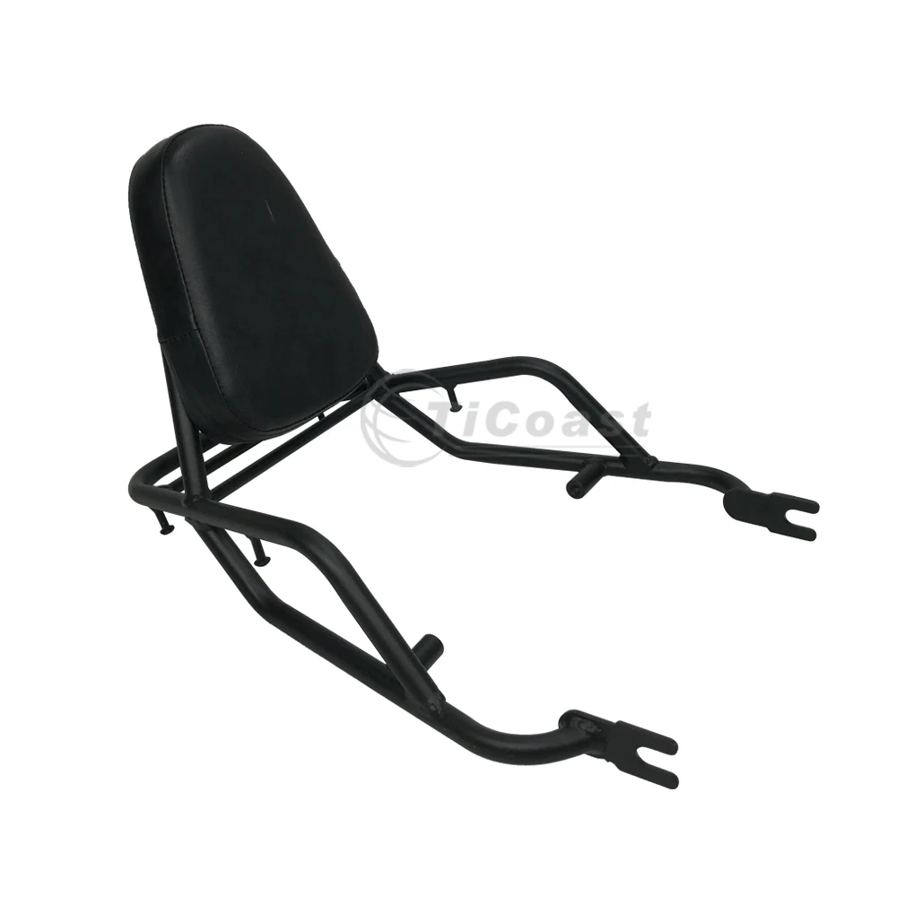 Motorcycle One-piece Detachables Rear Luggage Rack Carrier Seat Passenger Backrest Sissy Bar For Kawasaki W400 W650 W800