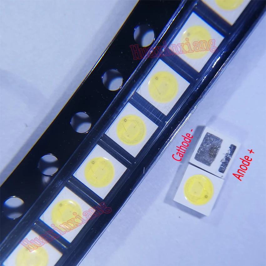 100PCS/Lot  SMD LED 3030 3V Cold White 70LM 250mA Beads For Everlight  TV Backlight