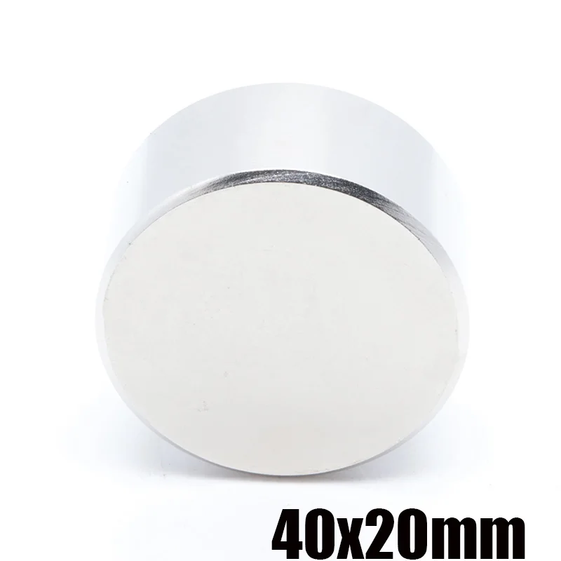 1pcs 40x20 mm Super Powerful Strong Bulk Small Round NdFeB Neodymium Disc Magnets Dia 40mm x 20mm N35 Rare Earth NdFeB Magnet