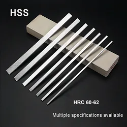 CNC Lathe HSS Steel Flat Square Bar Strip High Speed Steel Milling Engraving Lathe Tool Bit Hardness HRC 60-62 Length 200/300mm