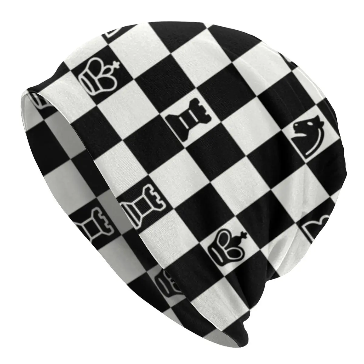 

Custom Fashion Chess Beanies Caps For Men Women Unisex Streetwear Winter Warm Knitted Hat Adult Chessboard Game Bonnet Hats