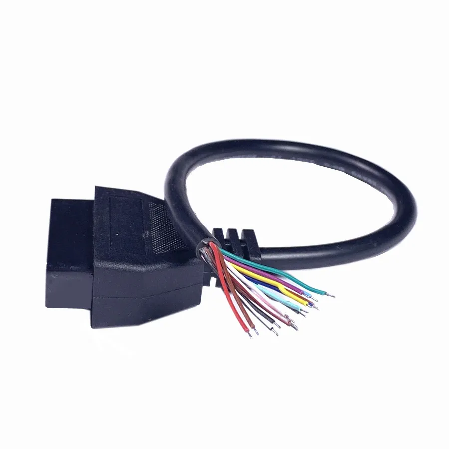 OBD 16Pin Female Extension Cable Open Cable Adapter OBD Cable OBDII EOBD ODB2 16 Pin OBD 2 Adaptor Opening Female Cable