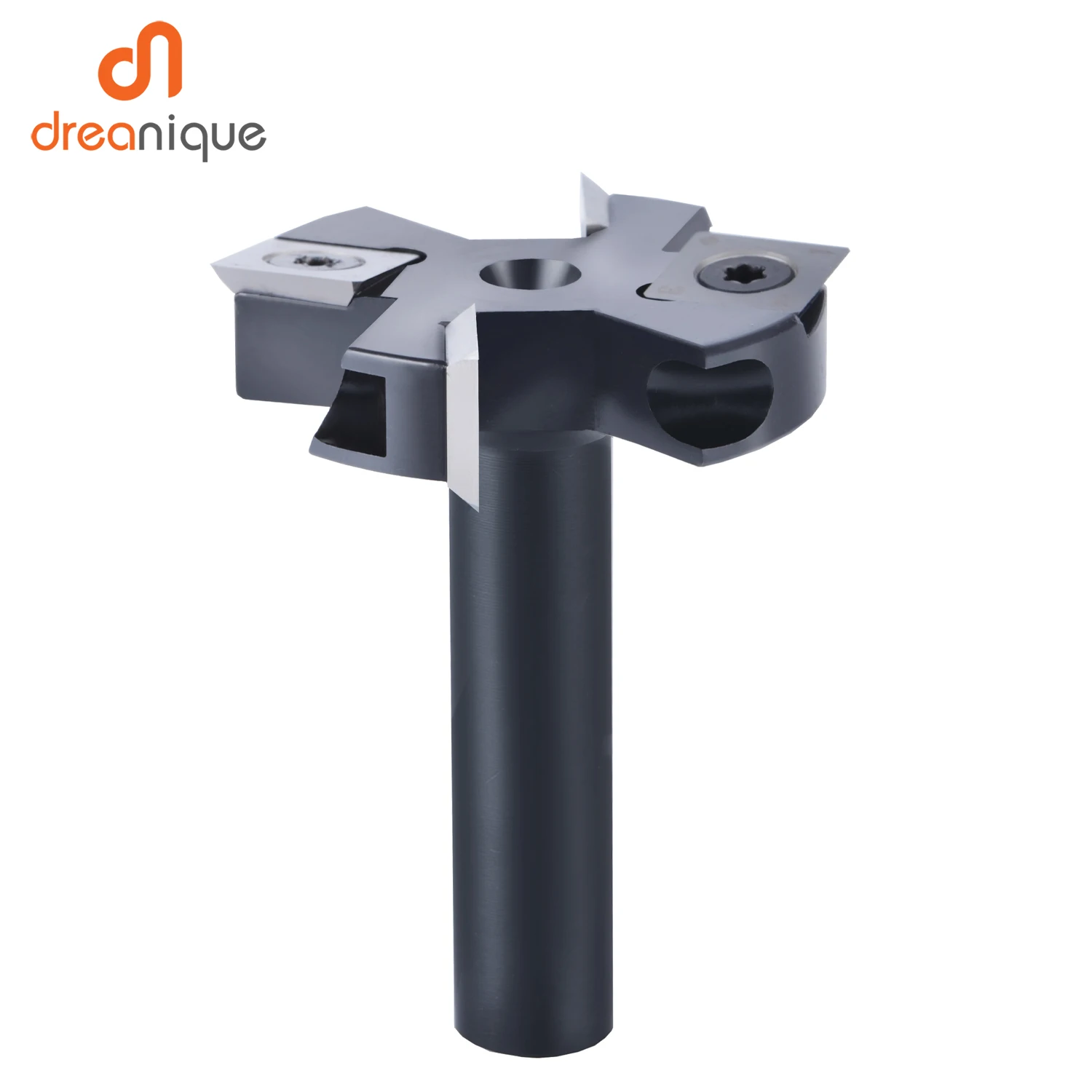 Dreanique-2-Flute Wood Plaina Bit, Diâmetro 8, 12mm, Shank Spoilboard, Surfacing Router, Inserir Carbide Slab, 38.1mm, 45mm